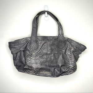 BCBGeneration Gray Faux Leather Handbag